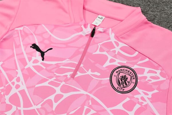 Manchester City 2024-25 Pink (Camo Edition) Half Zip Long Sleeve Training Kit - Image 7