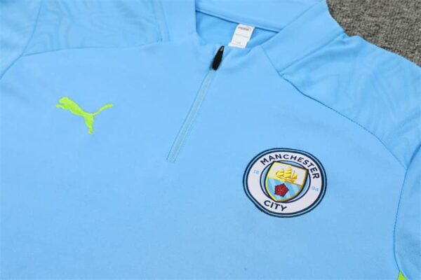 Manchester City 2024-25 Light Blue Half Zip Long Sleeve Training Kit - Image 7