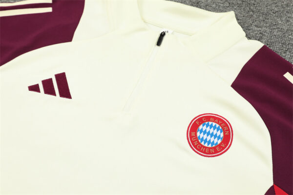 Bayern Munich 2024-25 White Half Zip Long Sleeve Training Kit - Image 7