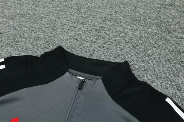 Manchester United 2024-25 Dark Grey Half Zip Long Sleeve Training Kit - Image 7