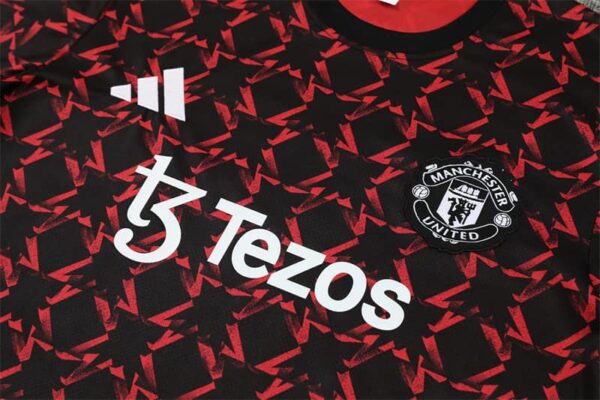Manchester United 2024-25 Red Black (Camo Edition) Short Sleeve Training Kit - Image 7