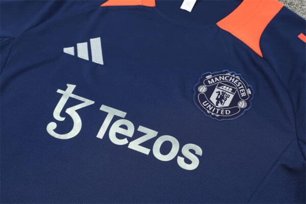 Manchester United 2024-25 Royal Blue Short Sleeve Training Kit - Image 7
