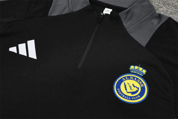 Al-Nassr 2024-25 Black Half Zip Long Sleeve Training Kit - Image 7