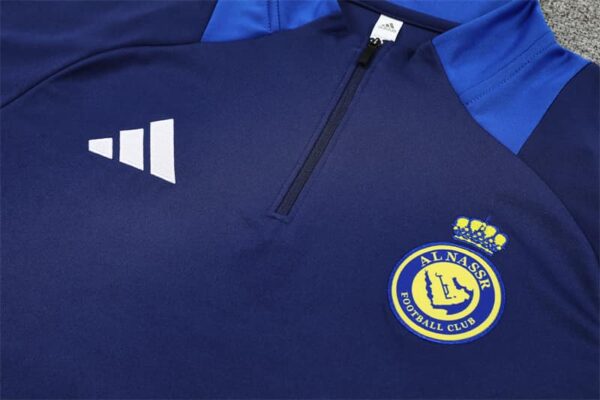 Al-Nassr 2024-25 Royal Blue Half Zip Long Sleeve Training Kit - Image 7
