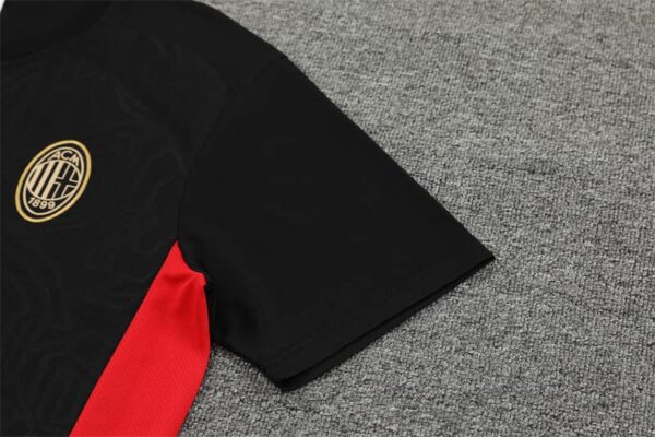 AC Milan 2024-25 Black Short Sleeve Training Kit - Image 7