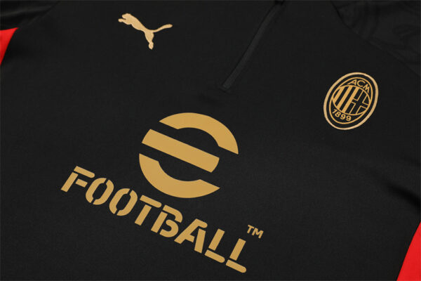 AC Milan 2024-25 Black Half Zip Long Sleeve Training Kit - Image 7