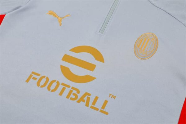 AC Milan 2024-25 Grey Half Zip Long Sleeve Training Kit - Image 7