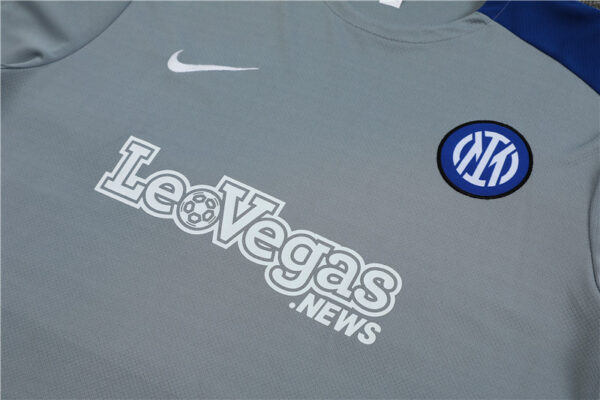 Inter Milan 2024-25 Grey Short Sleeve Training Kit - Image 7
