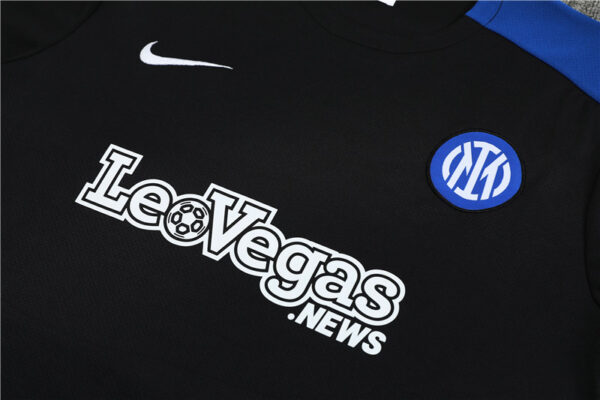Inter Milan 2024-25 Black Short Sleeve Training Kit - Image 7