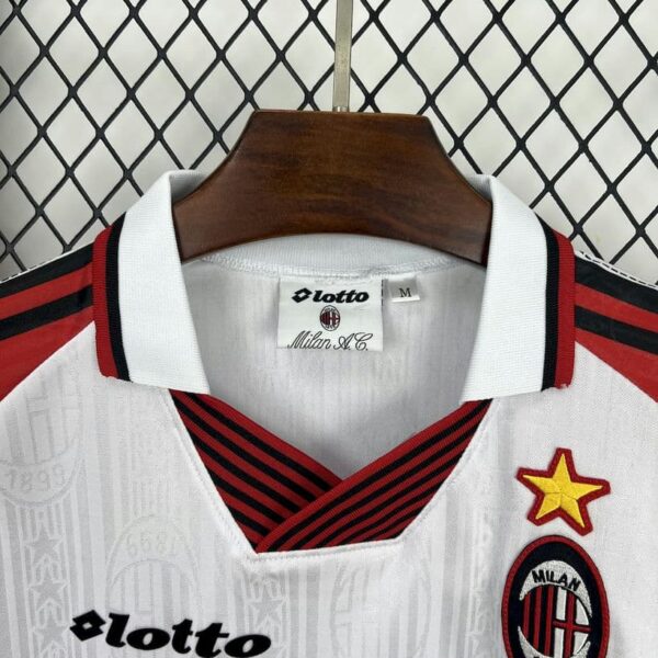 AC Milan 1997-98 White Away Retro Jersey - Image 7