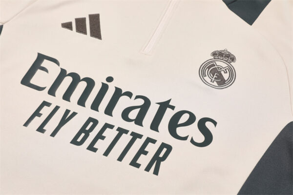 Real Madrid 2024-25 Apricot Half Zip Long Sleeve Training Kit - Image 7