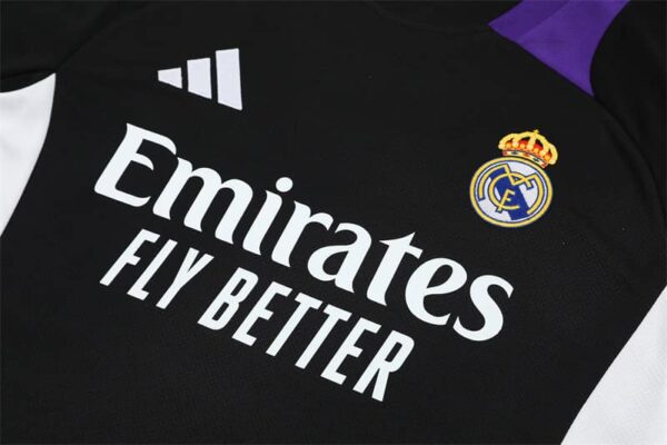 Real Madrid 2024-25 Black Purple Short Sleeve Training Kit - Image 7