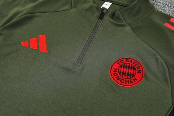 Bayern Munich 2025-26 Green Half Zip Long Sleeve Training Kit - Image 7