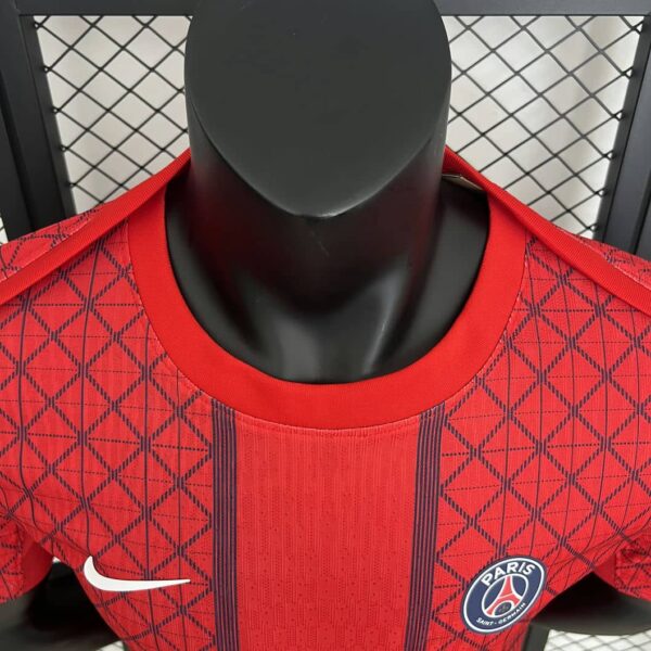 Paris Saint-Germain 2025-26 Red Lattice Pattern Special Edition Jersey Player Version - Image 7