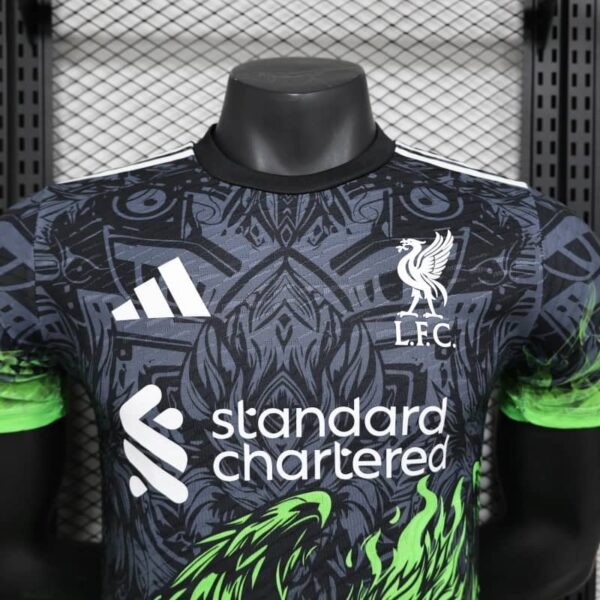 Liverpool 2025-26 Green Flame Phoenix Special Edition Jersey Player Version - Image 7