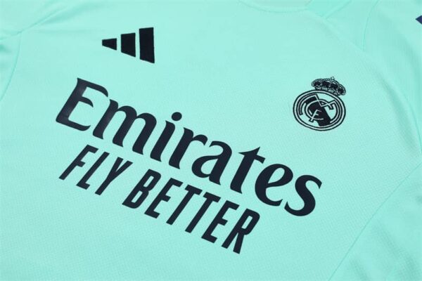 Real Madrid 2024-25 Turquoise Blue Short Sleeve Training Kit - Image 7