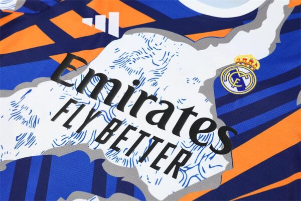Real Madrid 2025-26 Yellow Blue (Camo Edition) Short Sleeve Training Kit - Image 7