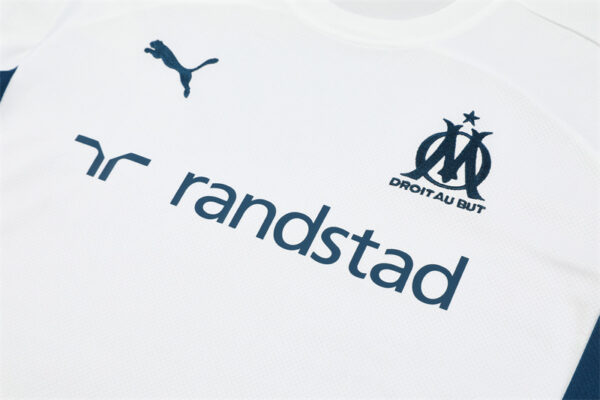 Marseille 2024-25 White Short Sleeve Training Kit - Image 7