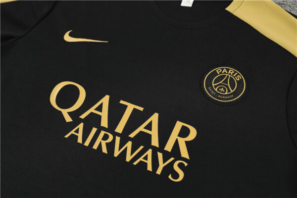 PSG 2024-25 Black Gold Short Sleeve Training Kit - Image 7