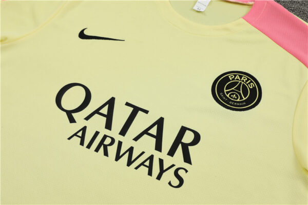 PSG 2024-25 Light Yellow Short Sleeve Training Kit - Image 7