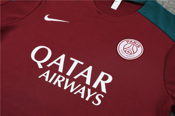 PSG 2024-25 Maroon Short Sleeve Training Kit - Image 7