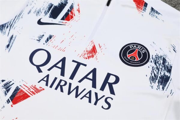 PSG 2024-25 White (Camo Edition) Half Zip Long Sleeve Training Kit - Image 7