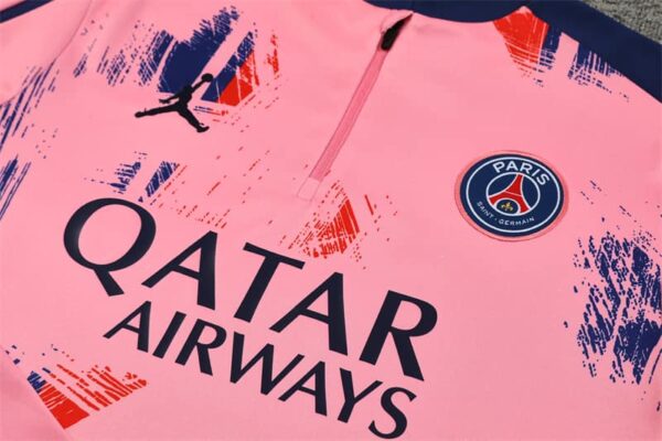 PSG Jordan 2024-25 Pink (Camo Edition) Half Zip Long Sleeve Training Kit - Image 7
