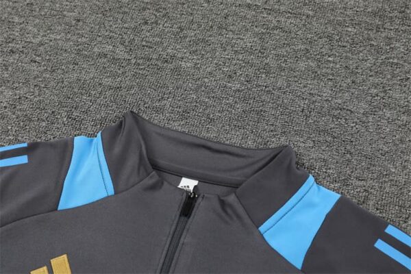 Argentina 2024-25 Dark Grey Half Zip Long Sleeve Training Kit - Image 8