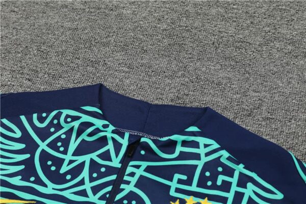 Brazil 2024-25 Turquoise Blue (Camo Edition) Half Zip Long Sleeve Training Kit - Image 8