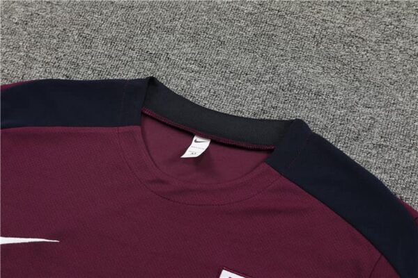 England 2024-25 Maroon Short Sleeve Training Kit - Image 8