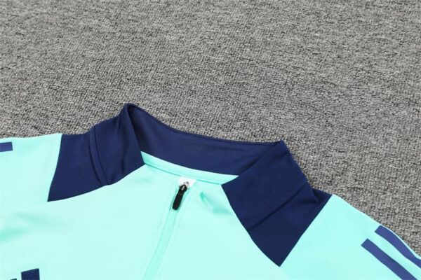 Arsenal 2024-25 Turquoise Blue Half Zip Long Sleeve Training Kit - Image 8