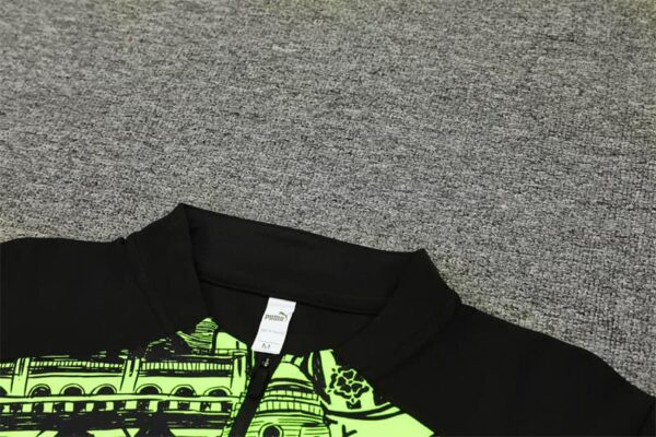 Manchester City 2024-25 Fluorescent Green (Camo Edition) Half Zip Long Sleeve Training Kit - Image 8