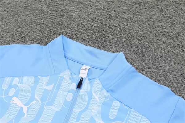Manchester City 2024-25 Light Blue (Camo Edition) Half Zip Long Sleeve Training Kit - Image 8