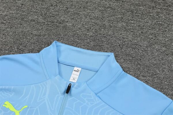 Manchester City 2024-25 Light Blue (Embossed Edition) Half Zip Long Sleeve Training Kit - Image 8