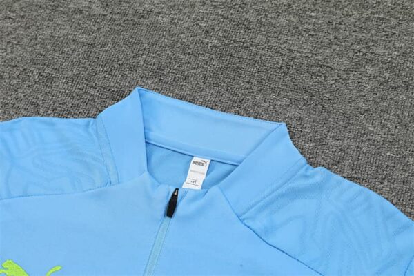 Manchester City 2024-25 Light Blue Half Zip Long Sleeve Training Kit - Image 8