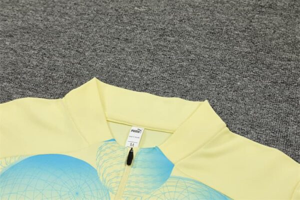 Manchester City 2024-25 Light Yellow (Camo Edition) Half Zip Long Sleeve Training Kit - Image 8