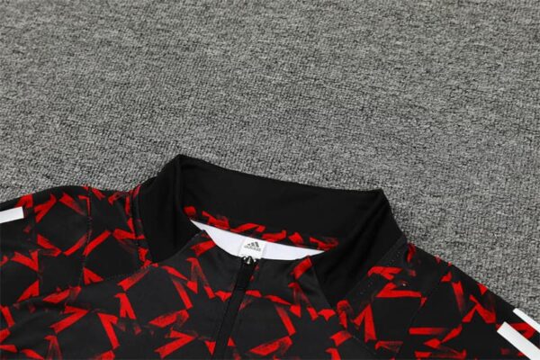 Manchester United 2024-25 Red Black (Camo Edition) Half Zip Long Sleeve Training Kit - Image 8
