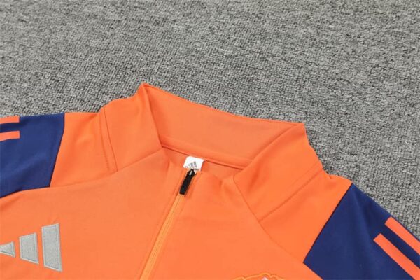 Manchester United 2024-25 Orange Half Zip Long Sleeve Training Kit - Image 8