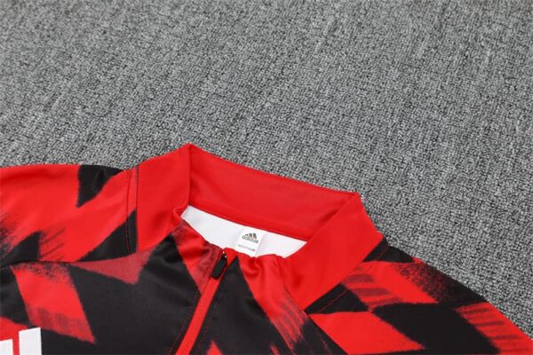 Manchester United 2025-26 Red Black (Camo Edition) Half Zip Long Sleeve Training Kit - Image 8