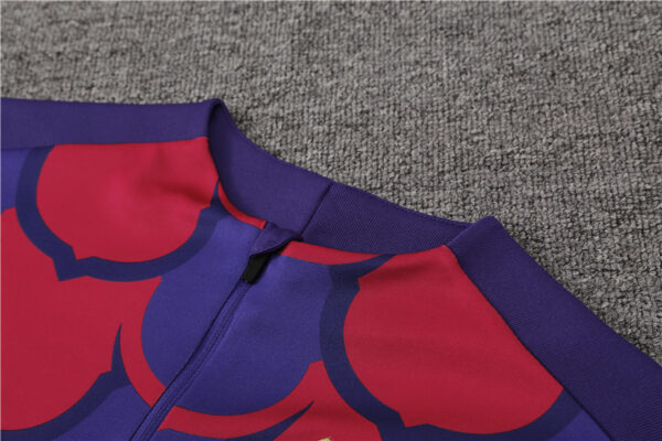 Barcelona 2024-25 Red Blue (Camo Edition) Half Zip Long Sleeve Training Kit - Image 8