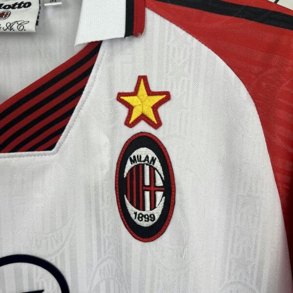 AC Milan 1997-98 White Away Retro Jersey - Image 8