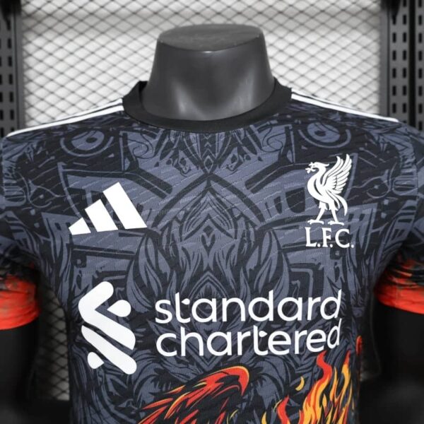 Liverpool 2025-26 Black Flame Phoenix Special Edition Jersey Player Version - Image 8