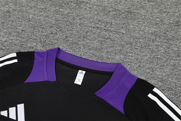 Real Madrid 2024-25 Black Purple Short Sleeve Training Kit - Image 8