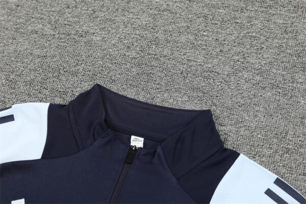 Real Madrid 2024-25 Royal Blue Half Zip Long Sleeve Training Kit - Image 8