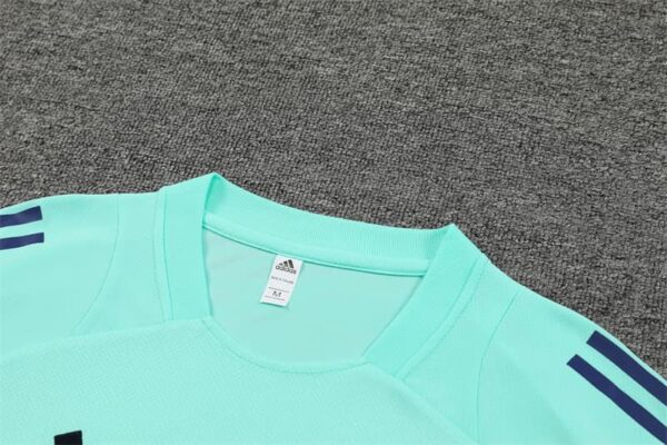 Real Madrid 2024-25 Turquoise Blue Short Sleeve Training Kit - Image 8