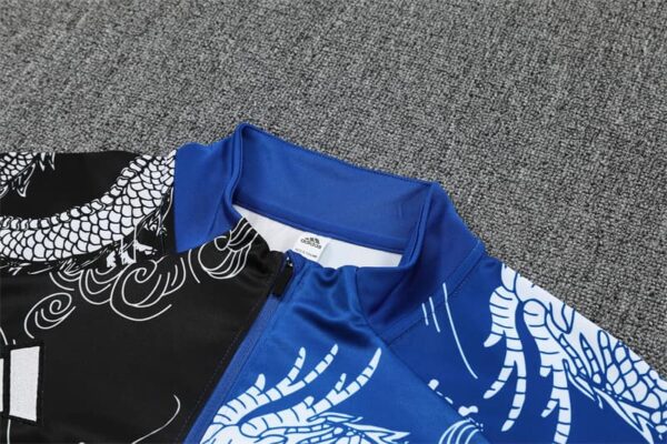 Real Madrid 2025-26 Black Blue  Half Zip Long Sleeve Training Kit - Image 8