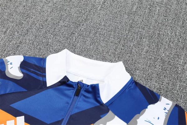 Real Madrid 2025-26 Yellow Blue (Camo Edition) Half Zip Long Sleeve Training Kit - Image 8
