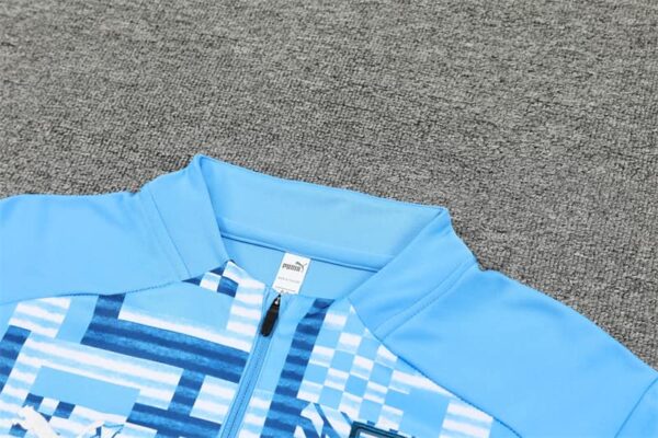 Marseille 2024-25 Light Blue (Camo Edition) Half Zip Long Sleeve Training Kit - Image 8