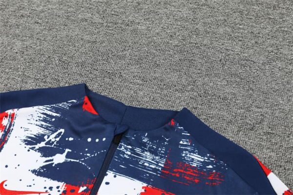 PSG 2024-25 Red Blue (Camo Edition) Half Zip Long Sleeve Training Kit - Image 8