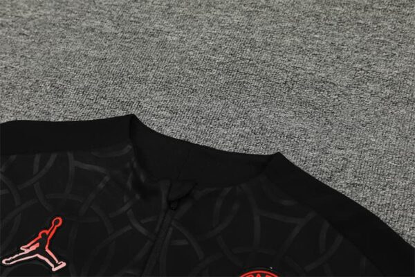 PSG Jordan 2024-25 Black (Embossed Edition) Half Zip Long Sleeve Training Kit - Image 8